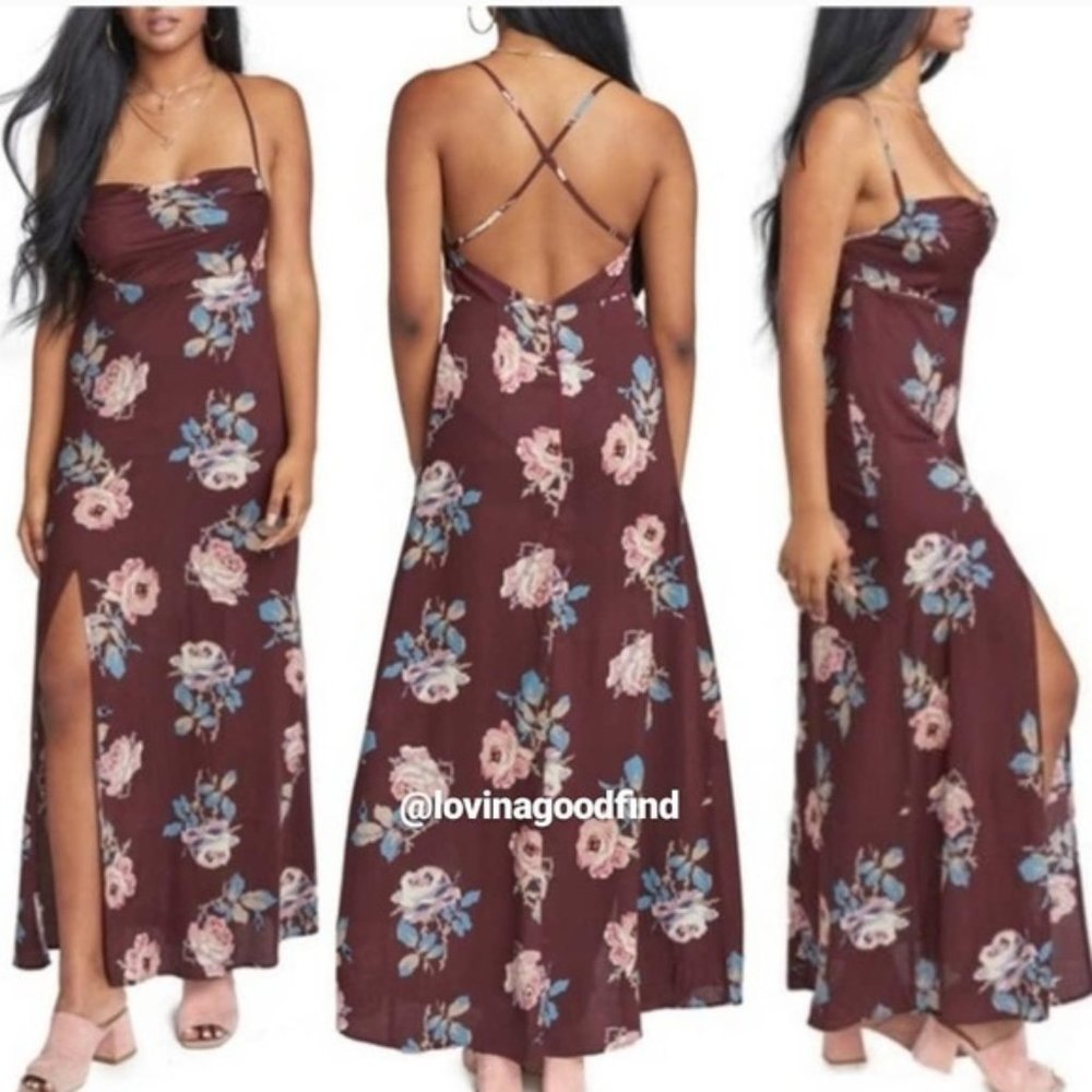 SHOW ME YOUR MUMU Chocolate & Ruffles Maxi NWT sz L